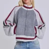 Blouson aviateur en maille Team 85 gris