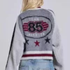 Blouson aviateur en maille Team 85 gris