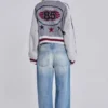 Blouson aviateur en maille Team 85 gris