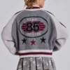 Blouson aviateur en maille Team 85 gris