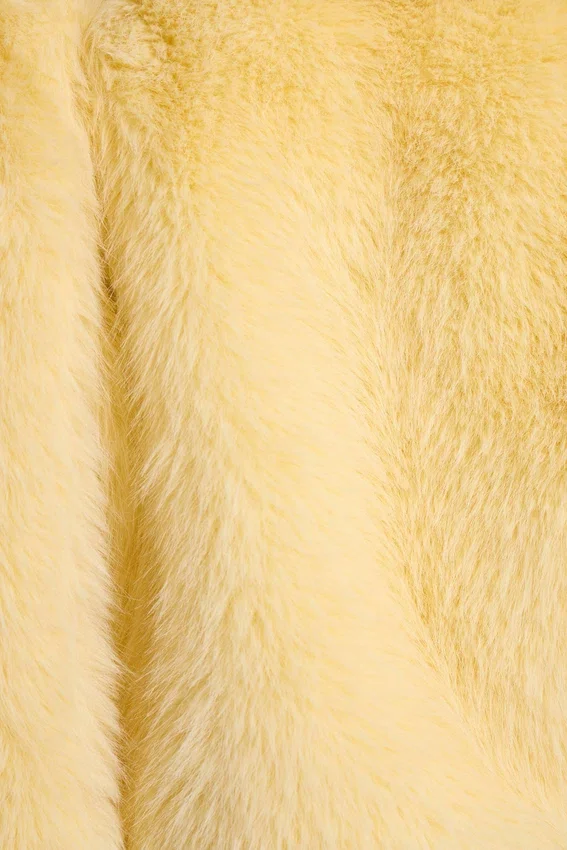 Boléro 2-en-1 en fausse fourrure Saskia, jaune