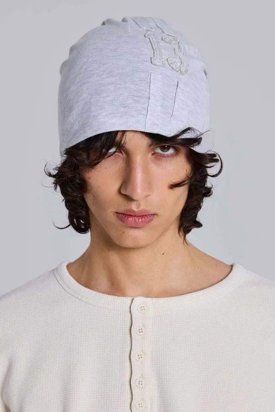 Bonnet League gris chiné