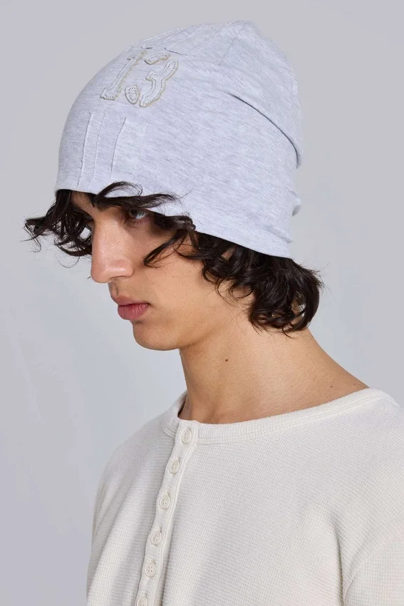 Bonnet League gris chiné