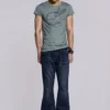 Bootcut Indigo Creased Drift Jeans