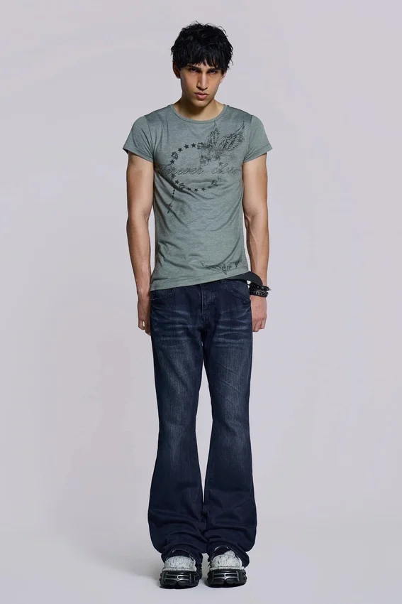 Bootcut Indigo Creased Drift Jeans