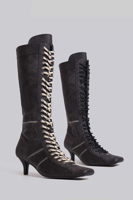 Bottes de boxe noires Brooke
