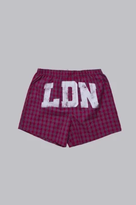 Boxer LDN à carreaux rouges
