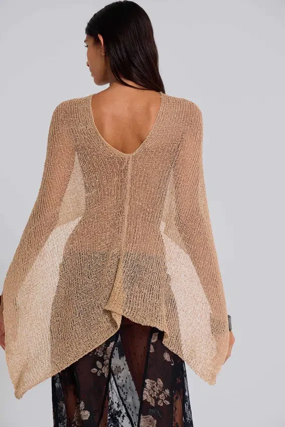 Cape Infinity en maille polyvalente, couleur sable