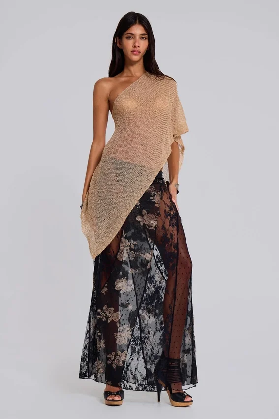 Cape Infinity en maille polyvalente, couleur sable