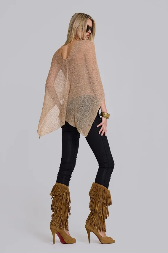 Cape Infinity en maille polyvalente, couleur sable