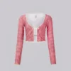 Cardigan de bain Freda à carreaux vichy