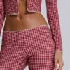 Cardigan de bain Freda à carreaux vichy