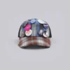 Casquette à carreaux mélangés Badge