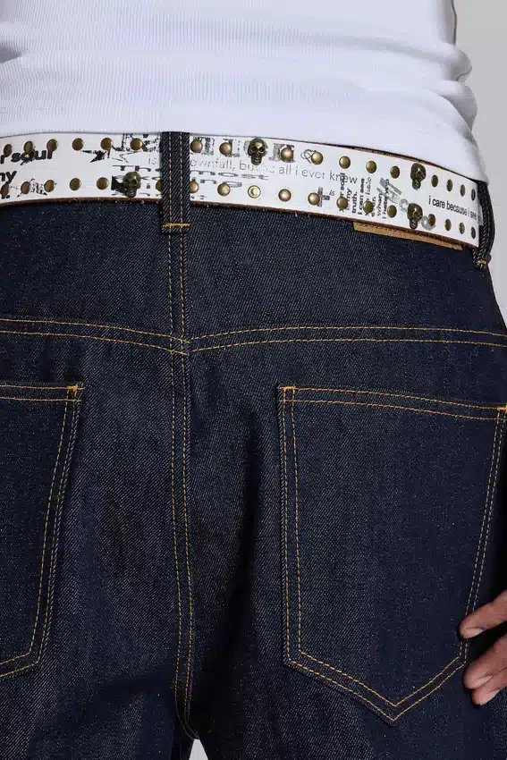 Ceinture blanche cloutée « Divinity »