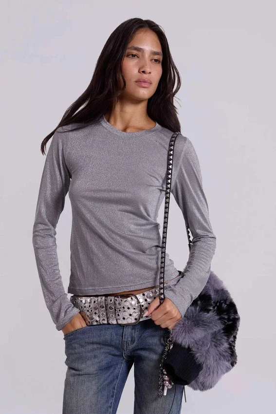 Ceinture cloutée Osmium, couleur argent