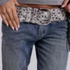 Ceinture cloutée Osmium, couleur argent
