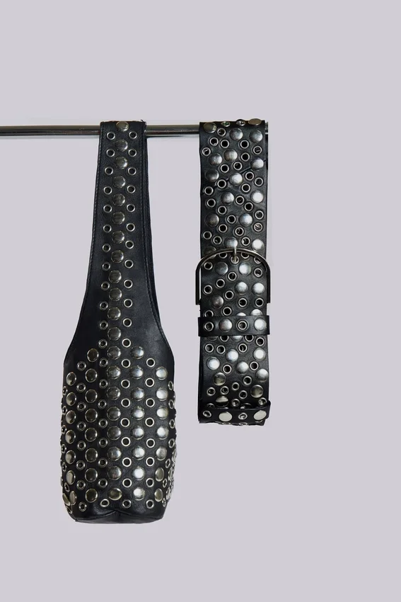 Ceinture cloutée Osmium, noire