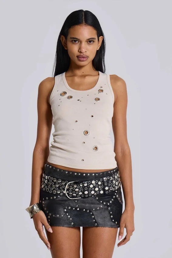 Ceinture cloutée Osmium, noire