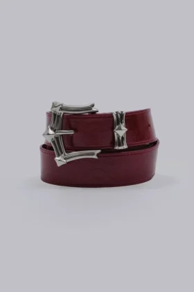 Ceinture « Strike Metal » bordeaux