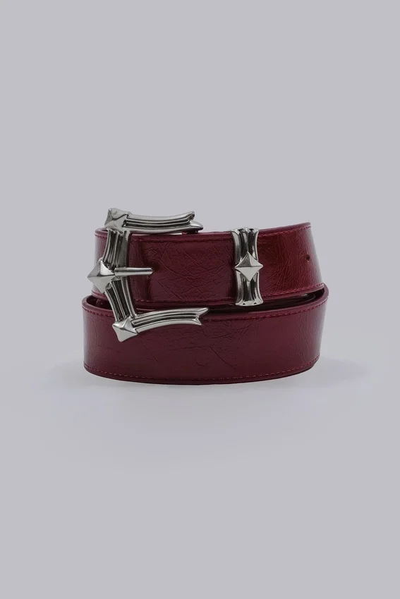 Ceinture « Strike Metal » bordeaux