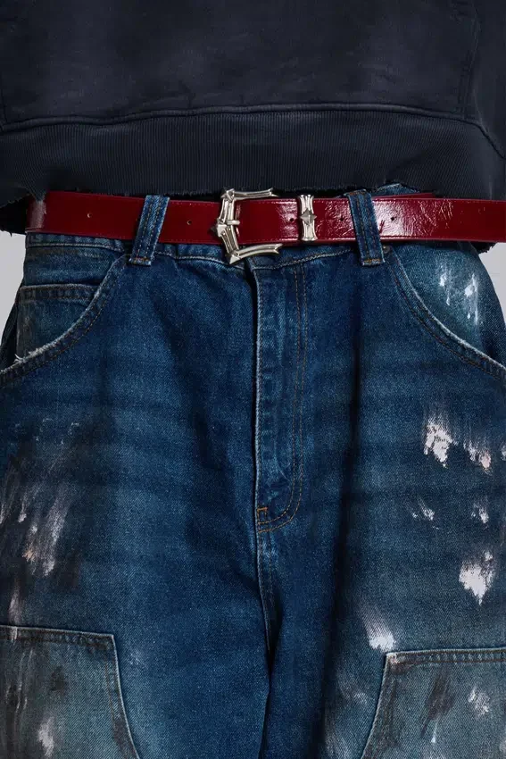 Ceinture « Strike Metal » bordeaux