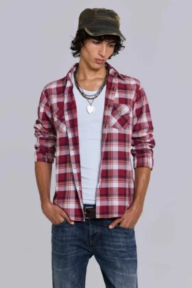 Chemise ajustée à carreaux « Vacation »