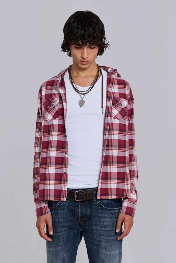 Chemise ajustée à carreaux « Vacation »