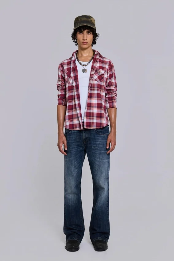 Chemise ajustée à carreaux « Vacation »