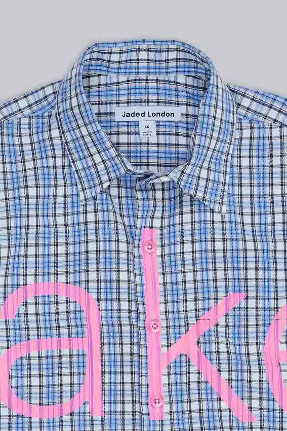 Chemise à carreaux imitation