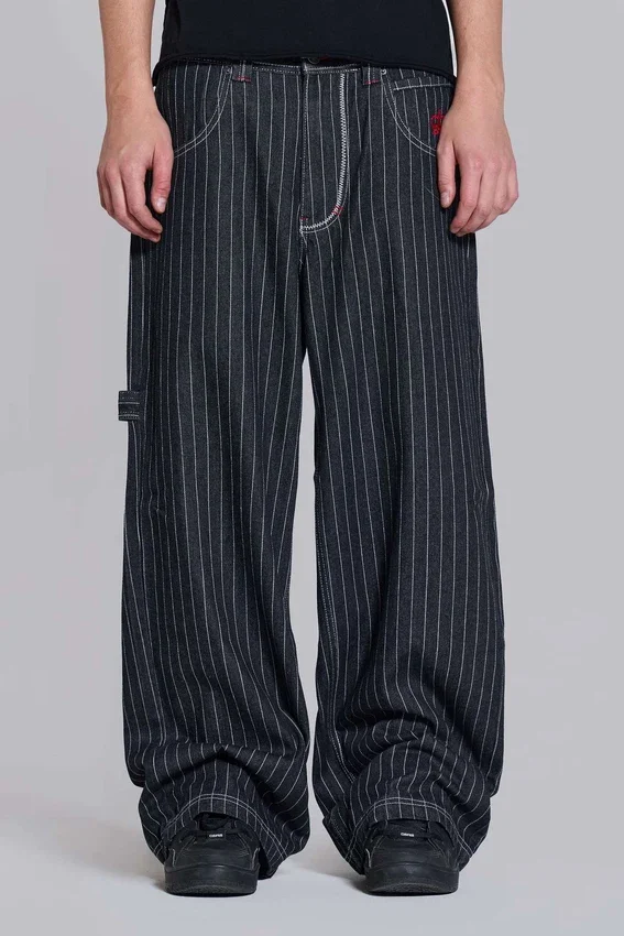 Colossus Jeans « Black Ollie Pinstripe » XL