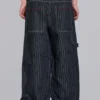 Colossus Jeans « Black Ollie Pinstripe » XL