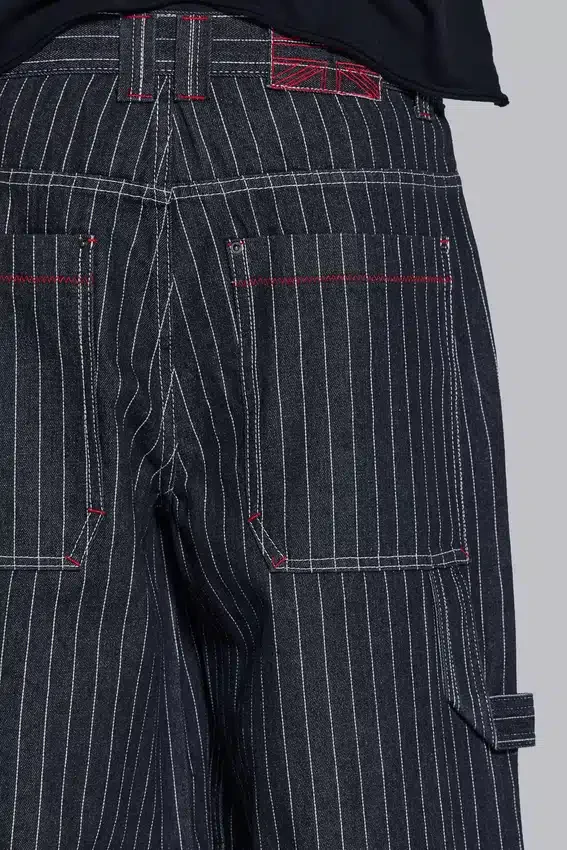 Colossus Jeans « Black Ollie Pinstripe » XL
