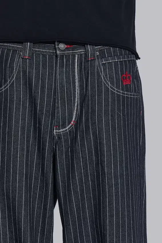 Colossus Jeans « Black Ollie Pinstripe » XL