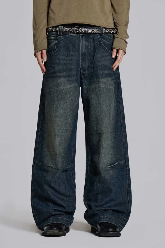Colossus Jeans bleu moyen à effet flammé