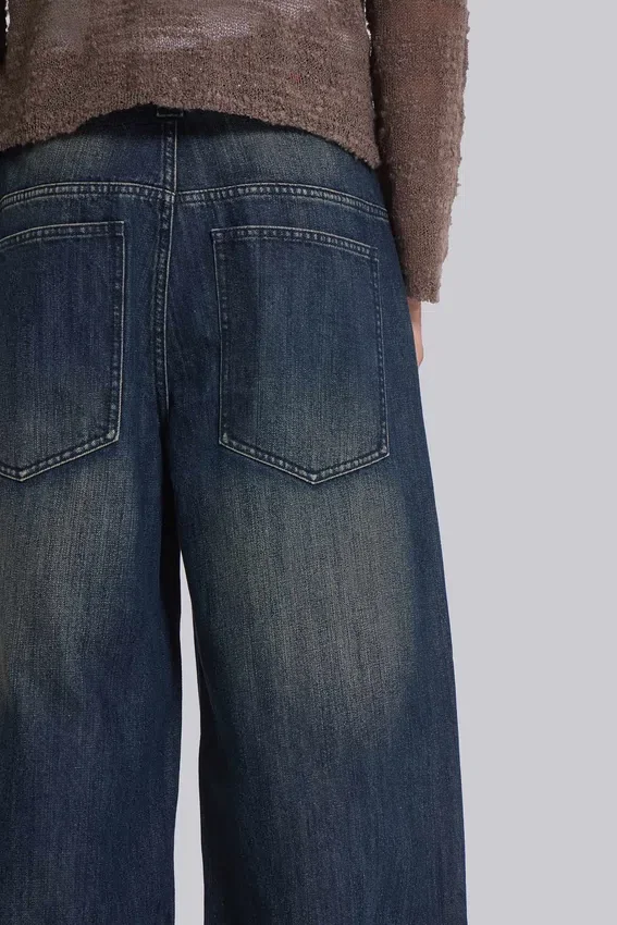 Colossus Jeans bleu moyen à effet flammé