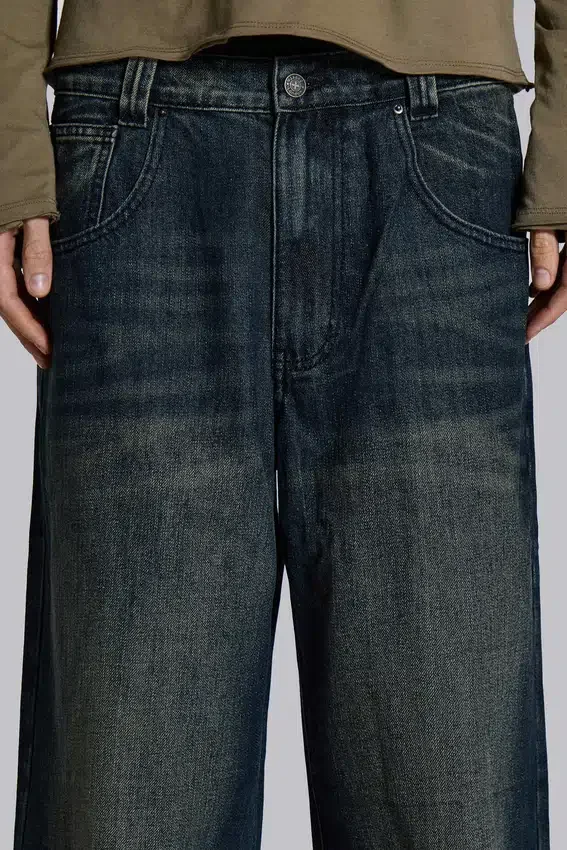 Colossus Jeans bleu moyen à effet flammé