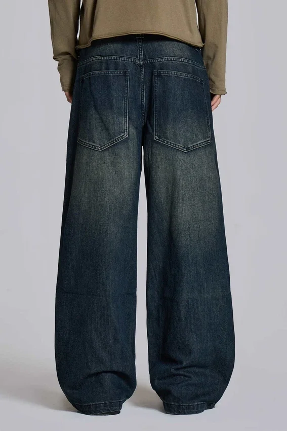 Colossus Jeans bleu moyen à effet flammé