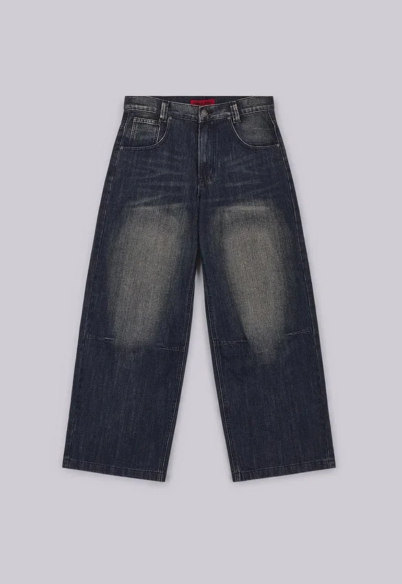 Colossus Jeans bleu moyen à effet flammé