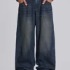 Colossus Jeans bleu moyen à effet flammé