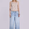 Colossus Jeans cloutés, délavage bleu clair