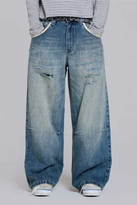 Colossus Jeans déchiré à taille basse