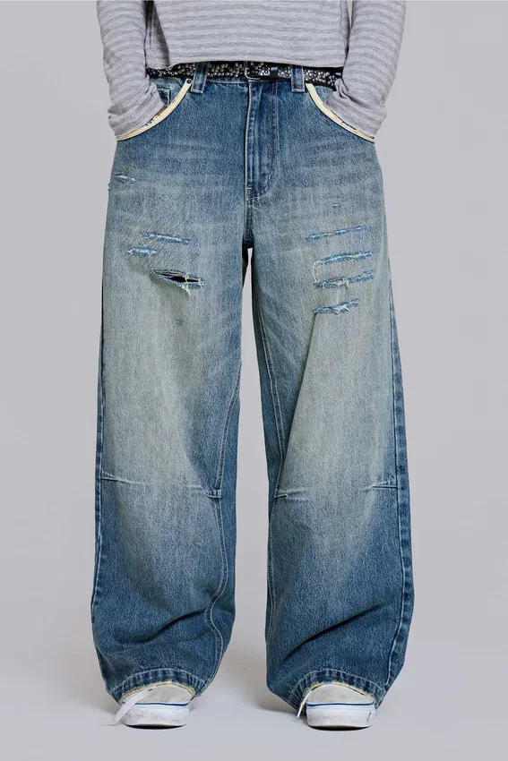 Colossus Jeans déchiré à taille basse
