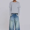 Colossus Jeans déchiré à taille basse