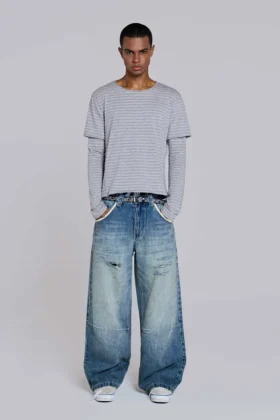 Colossus Jeans déchiré à taille basse