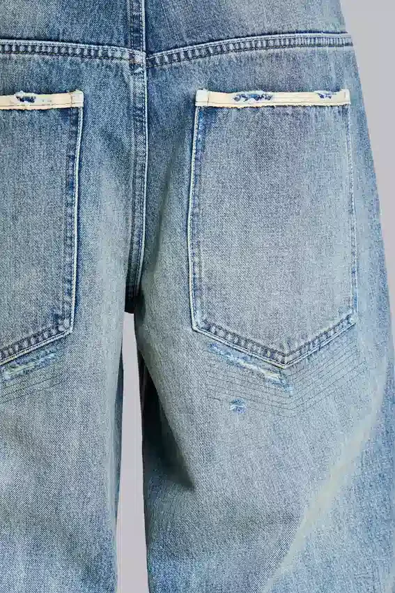 Colossus Jeans déchiré à taille basse