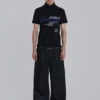 Colossus Jeans en denim enduit avec fermeture éclair