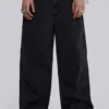 Colossus Jeans noir uni à taille basse