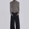 Colossus Jeans noir uni à taille basse