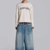 Colossus Jeans XL délavé clair à effet slub