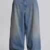 Colossus Jeans XL délavé clair à effet slub